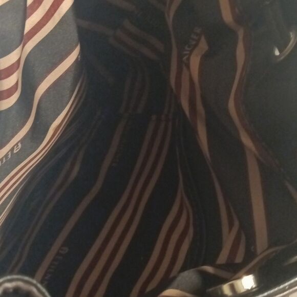 Etienne Aigner Black Vegan Leather Basket Weave Drawstring Hobo Bag - Picture 9 of 9